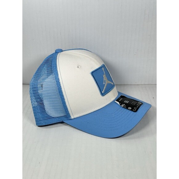 Size M/L Nike Jordan Rise Structured Snapback Trucker Hat Cap UNC Blue White NWT - Picture 3 of 6